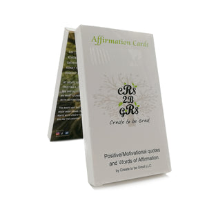 Affirmation Cards by Create to be Great. Positive Affirmations, Motivational/inspirational quotes, reprogramming your mind, Law of Attraction. Manifestation Tools