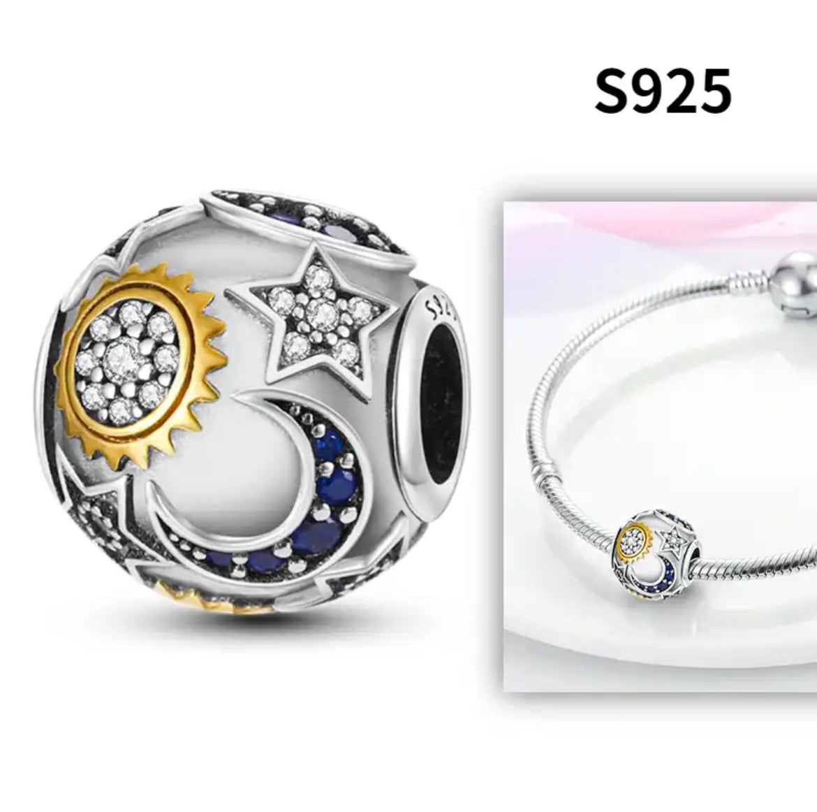 Spiritual Charm Bracelet-Sterling Silver 925