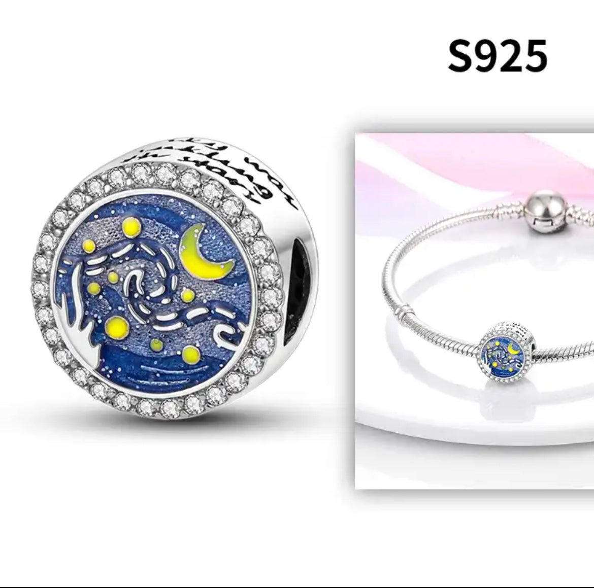 Spiritual Charm Bracelet-Sterling Silver 925