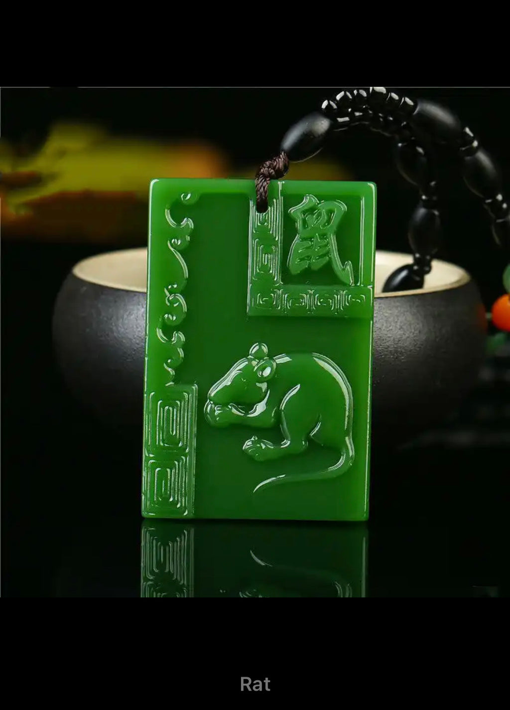 Jade Chinese Zodiac Pendant Necklaces