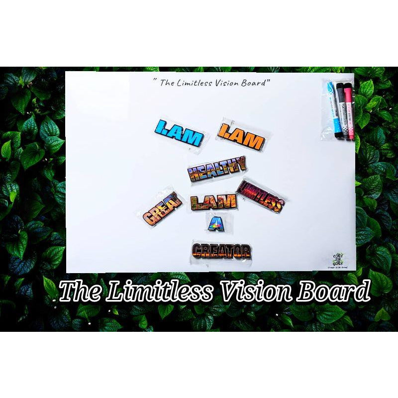 Manifestation Tools-The Limitless Vision Board Kit- with Affirmation Magnets|The Affirmation Collection